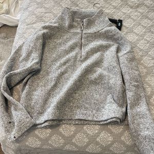 Fabletics Gray Quarter-Zip Sweatshirt